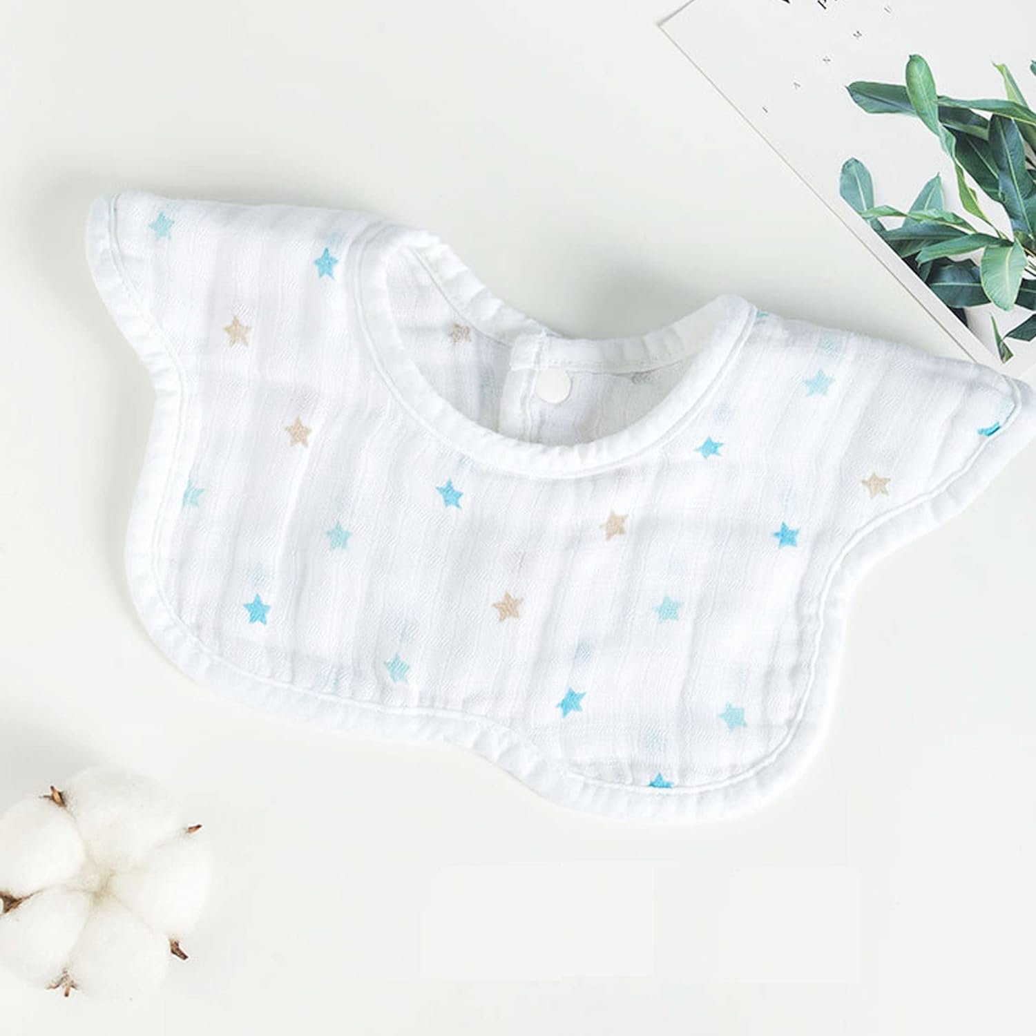 Baby Waterproof Bibs with Food Scraps Catcher Pocket Soft Adjustable Snaps Feeding Bibs For Infants Toddlers Boys and Girls - Image 3